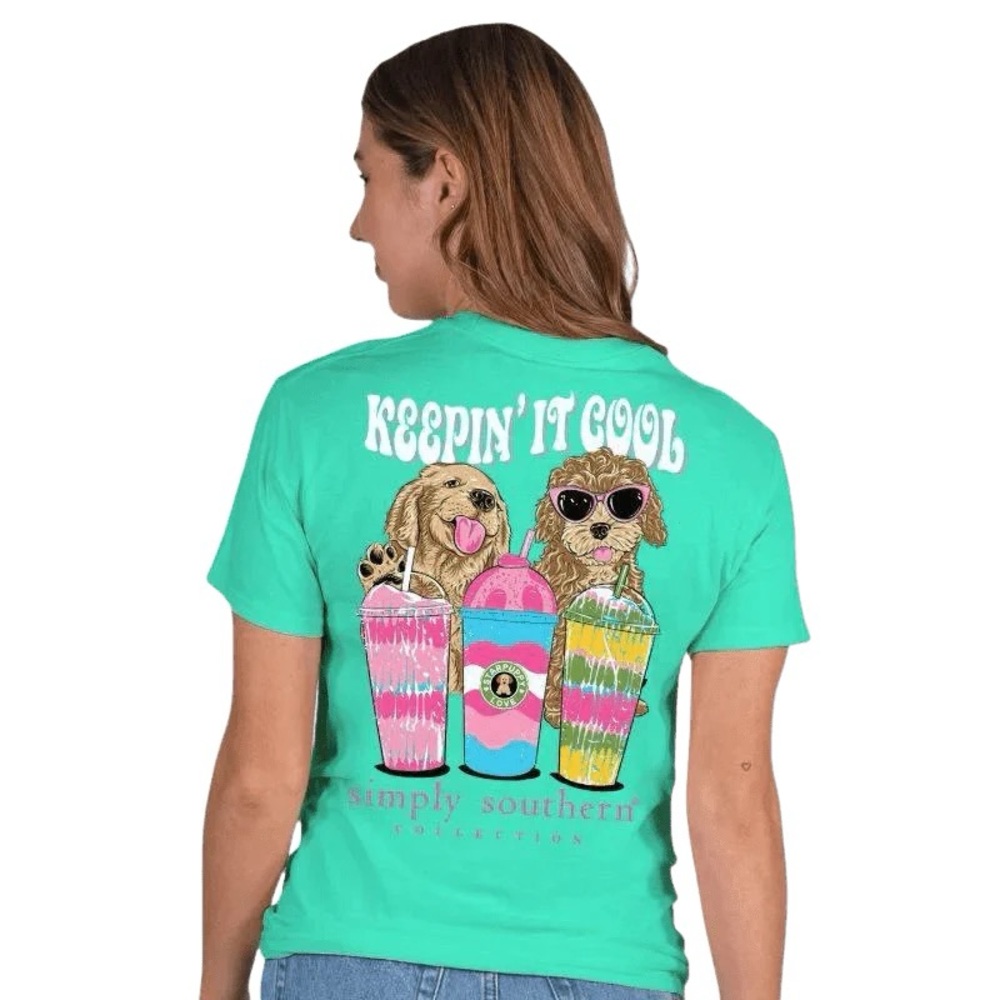 Simply Southern Dog Graphic T-Shirt - Teal